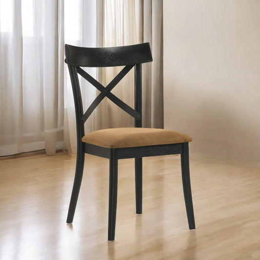 Hillary - Side Chair (Set of 2) - Black / Brown