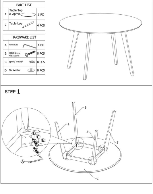 Alina - Elegant Dining Table