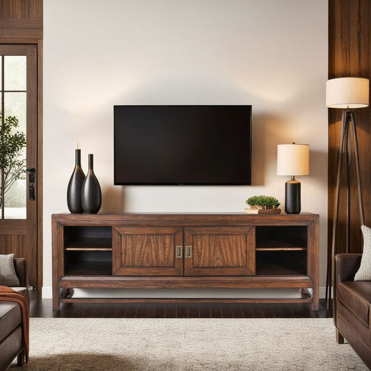 Branson - TV Stand Console, For TVs Up To 85", Two Tone - Brown