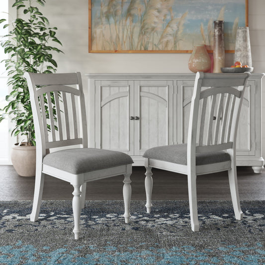 Slat Back Dining Chairs (Set of 2) - Gray