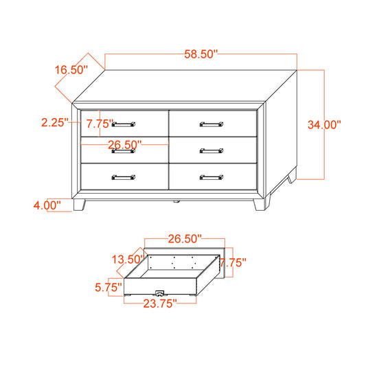 Soluto - Dresser - Gray / Black