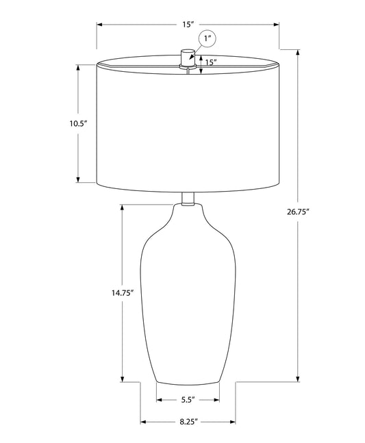 Lighting, Table Lamp, Ceramic, Resin, Contemporary - Gray