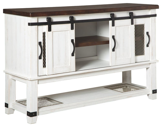 Valebeck - Dining Room Server - White / Brown