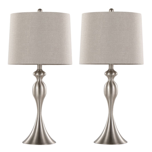 Ashland - Table Lamp (Set of 2) - Gray - Linen