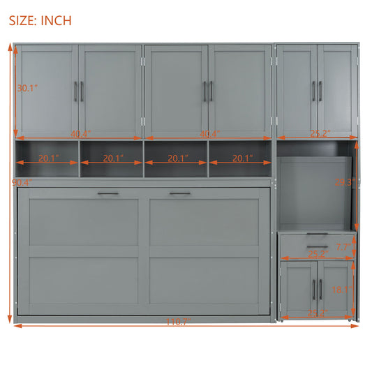 Murphy Wall Bed With Closet, Drawers & Desk