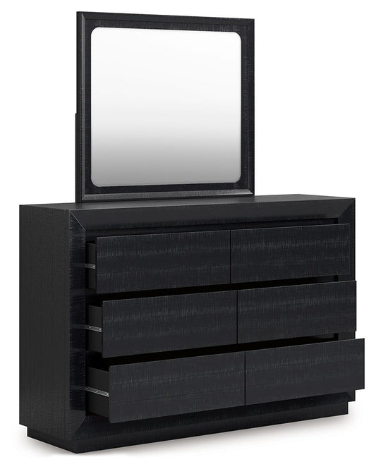 Londer - Dresser And Mirror - Black
