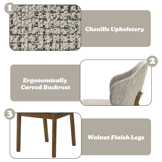 Oleia - Side Chair (Set of 2) - Multi / Walnut