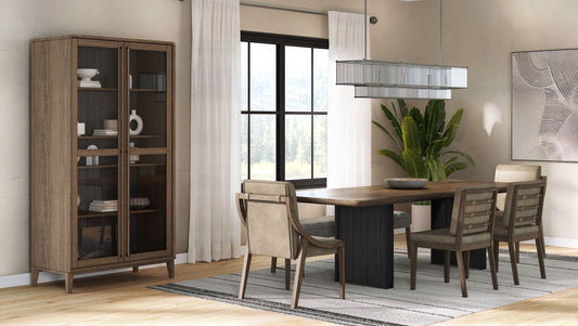 Display Cabinet - Latte / Peppercorn