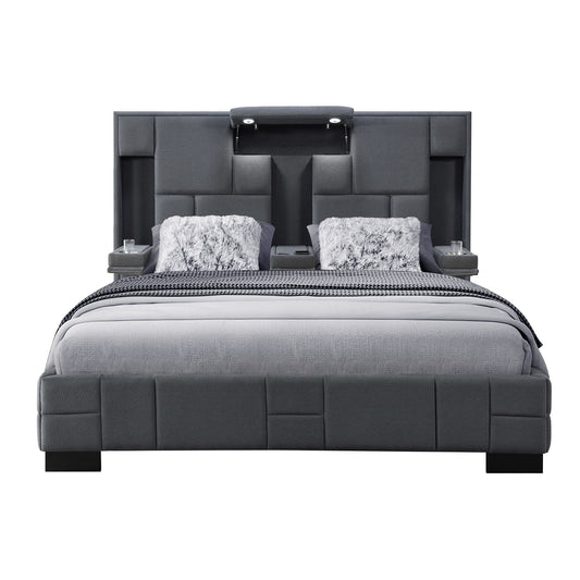 Yaris - Contemporary Bed With Wireless Charging And LED Lights