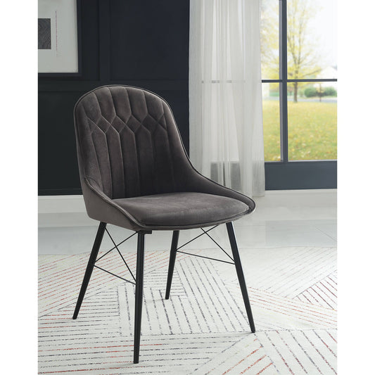 Abraham - Side Chair (Set of 2) - Black / Dark Gray