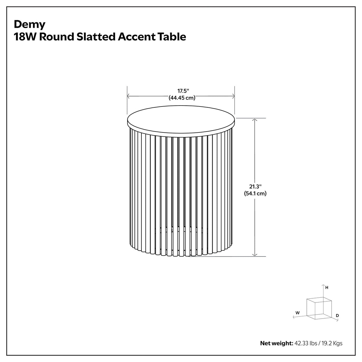 Demy - Metal Accent Table - White Marble / Black