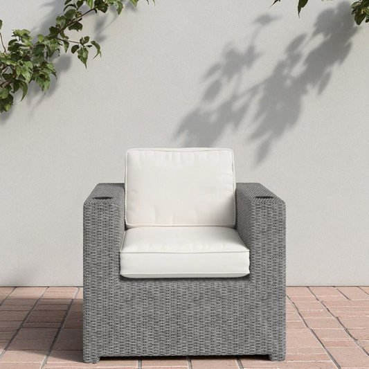 Aviara - Outdoor Club Chair Timeless Comfort With Plush Cushions - Gray Mix