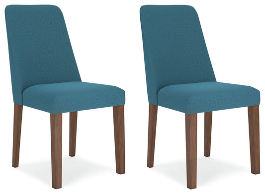 Lyncott - Dining Uph Side Chair (Set of 2) - Blue / Brown