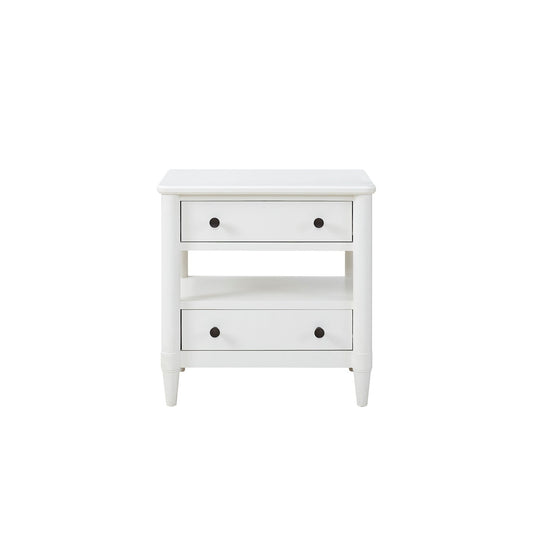 Open Nightstand With 2 Drawers