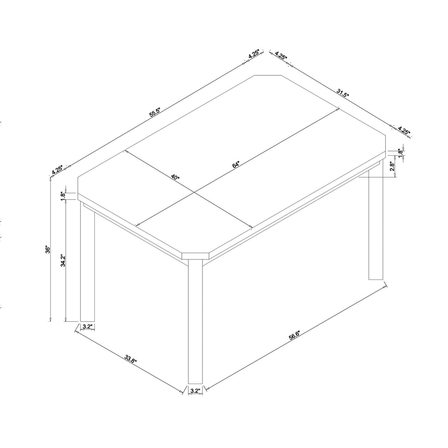 Magaly - Bar Table With Marbled Top Detail And Scalloped Edges - Dark Gray