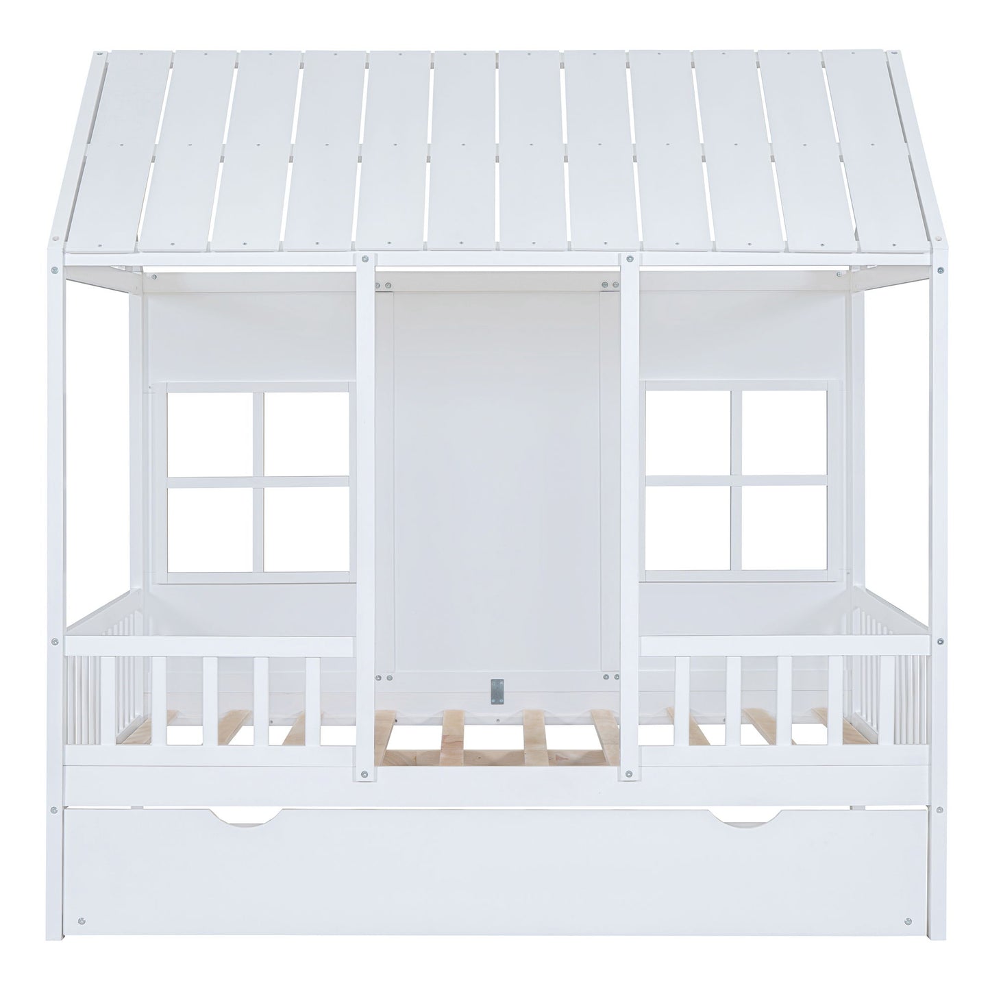 House Bed With Twin Size Trundle, Daybed