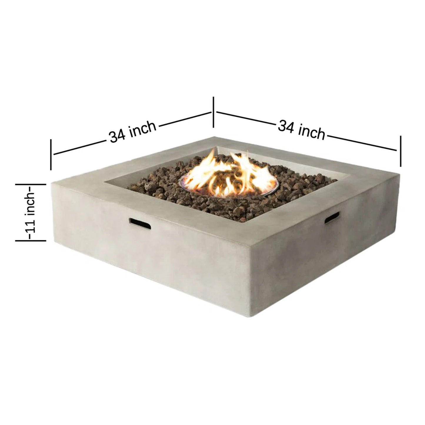 Outdoor Fire Pit Table - Natural / White