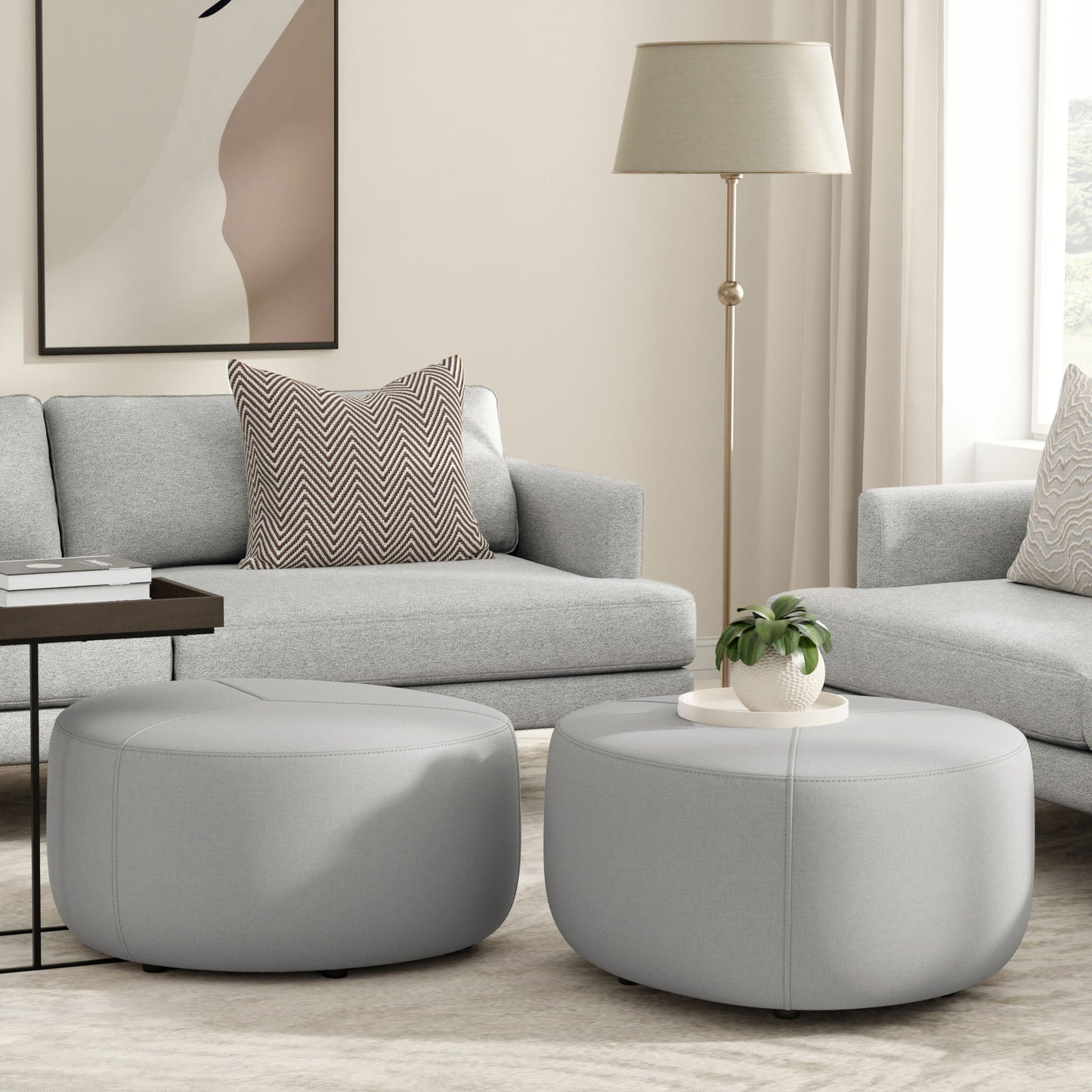 Moore - Upholstered Large Ottoman