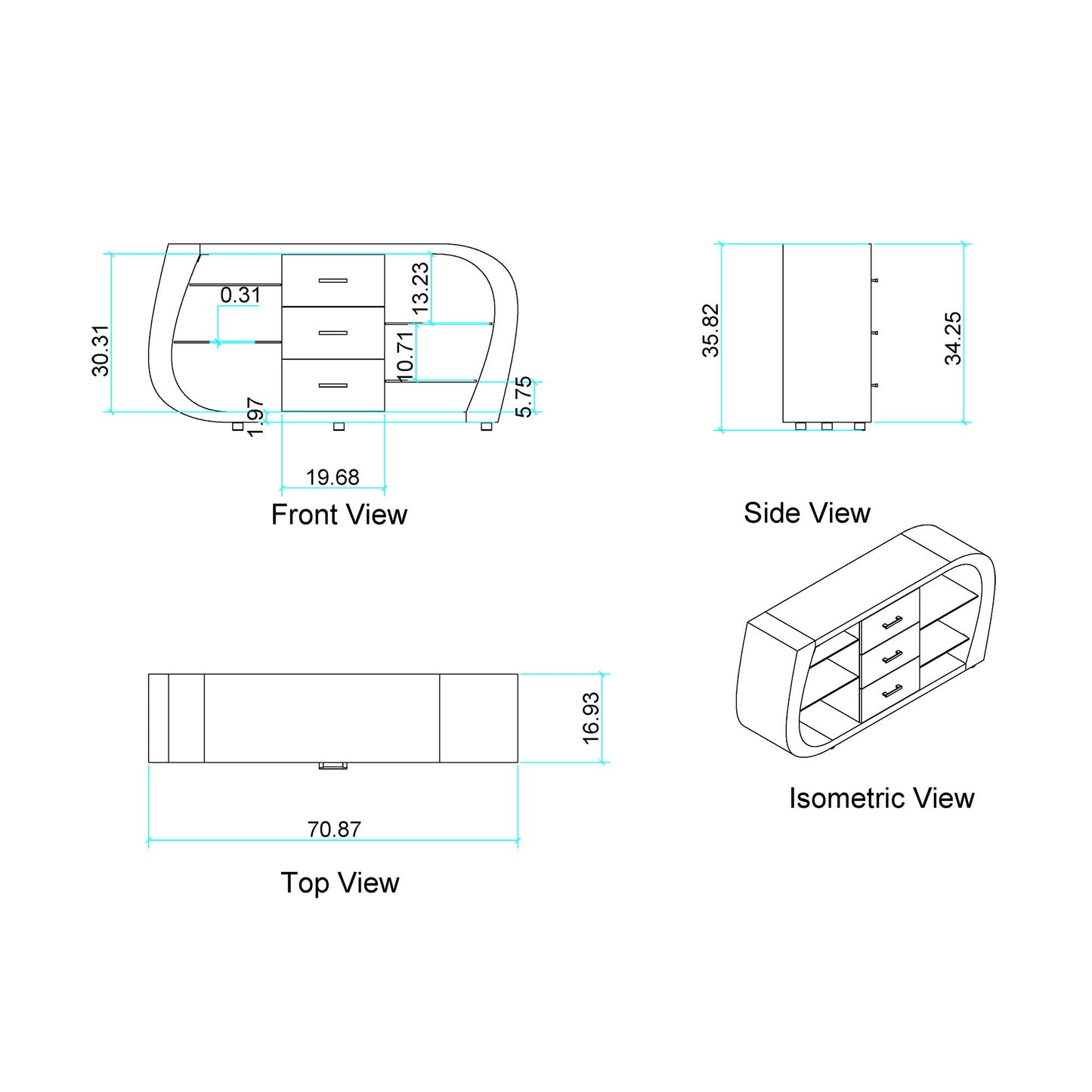 Tony - Buffet - Brown