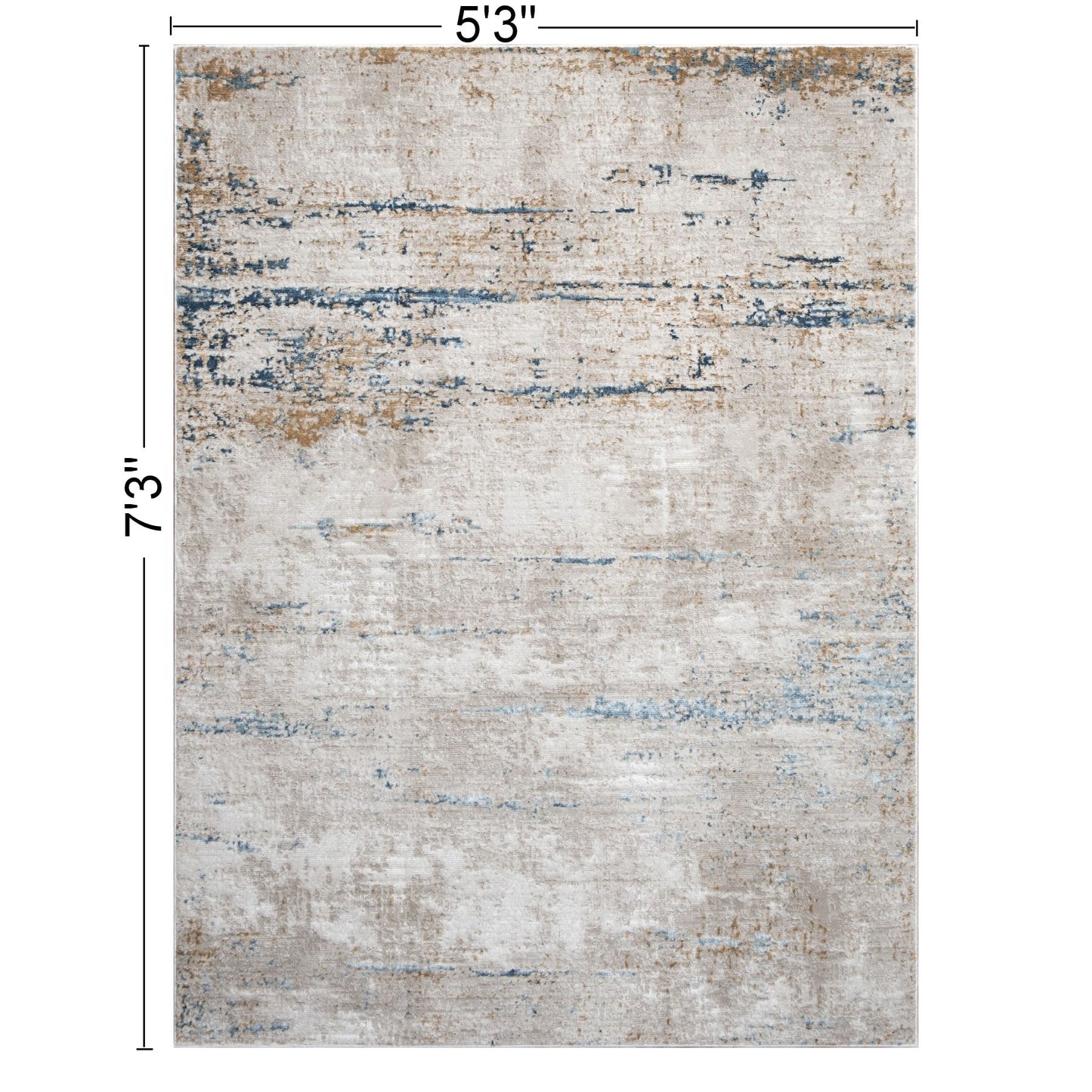 Elegance - 5'3" X 7'3" Area Rug - Ivory, Polyester