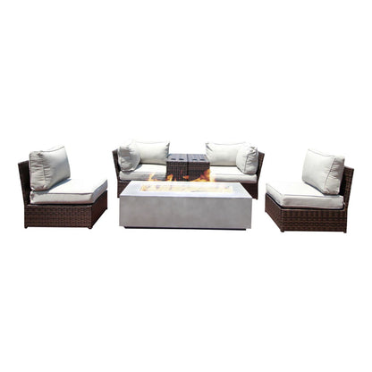 Outdoor Elegance Conversation Set With Fire Pit