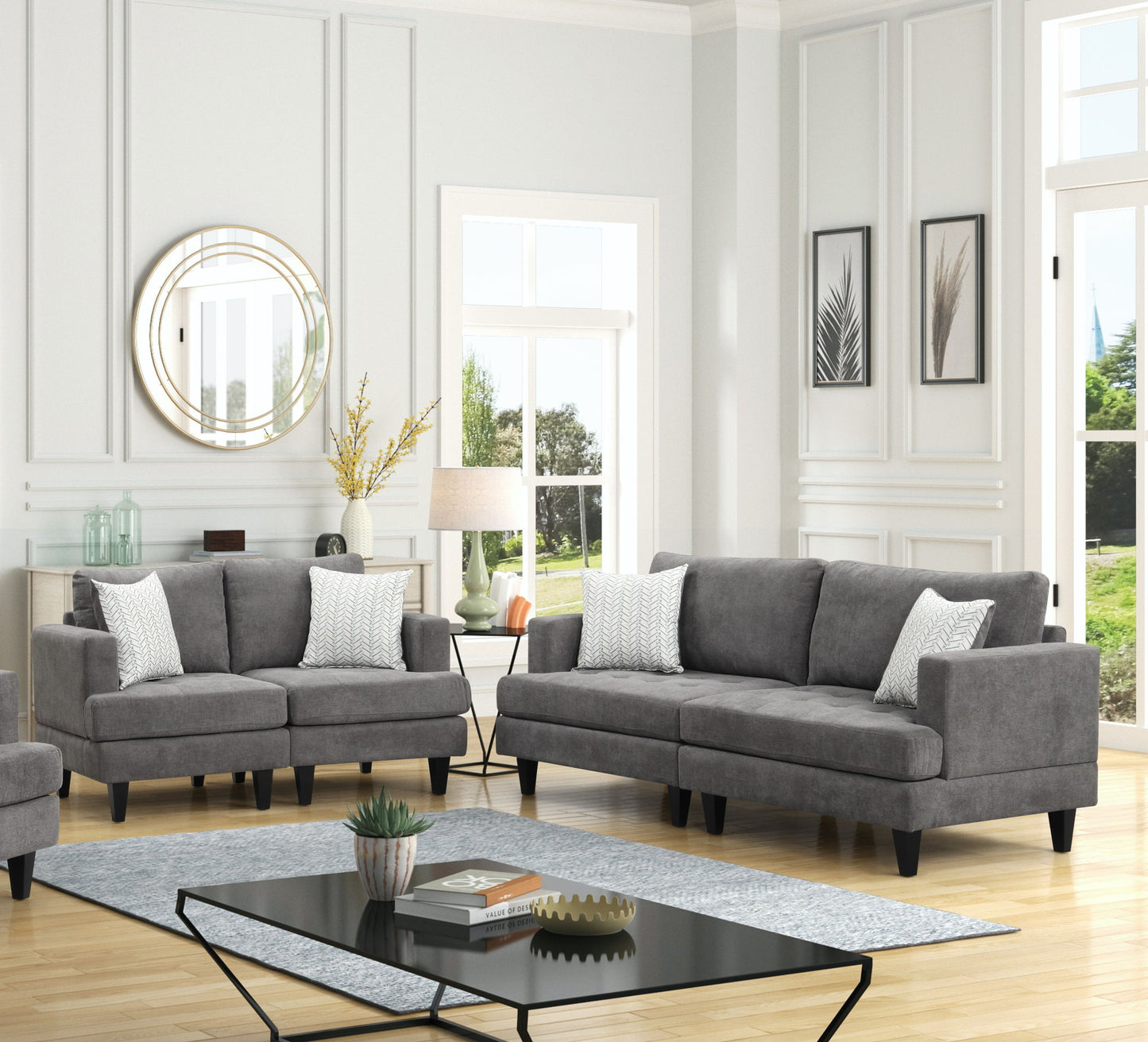 Callaway - Comfort Living Room Set With Throw Pillows