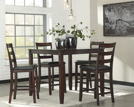 Coviar - DRM Counter Table Set (Set of 5) - Brown