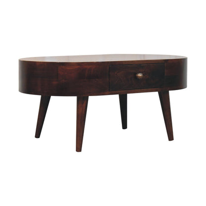 Rounded Wood Table