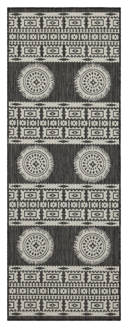 Sunshine - 5'3" X 7'3" Indoor, Outdoor Area Rug Polypropylene - Anthracite