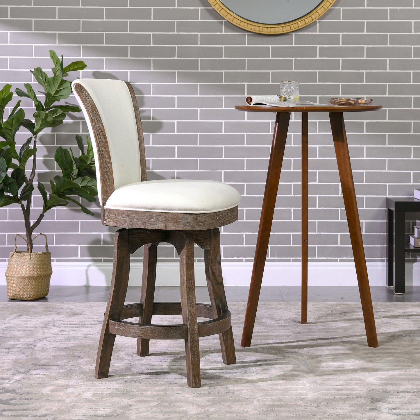 Henry - Armless Swivel Counter Height Bar Stool