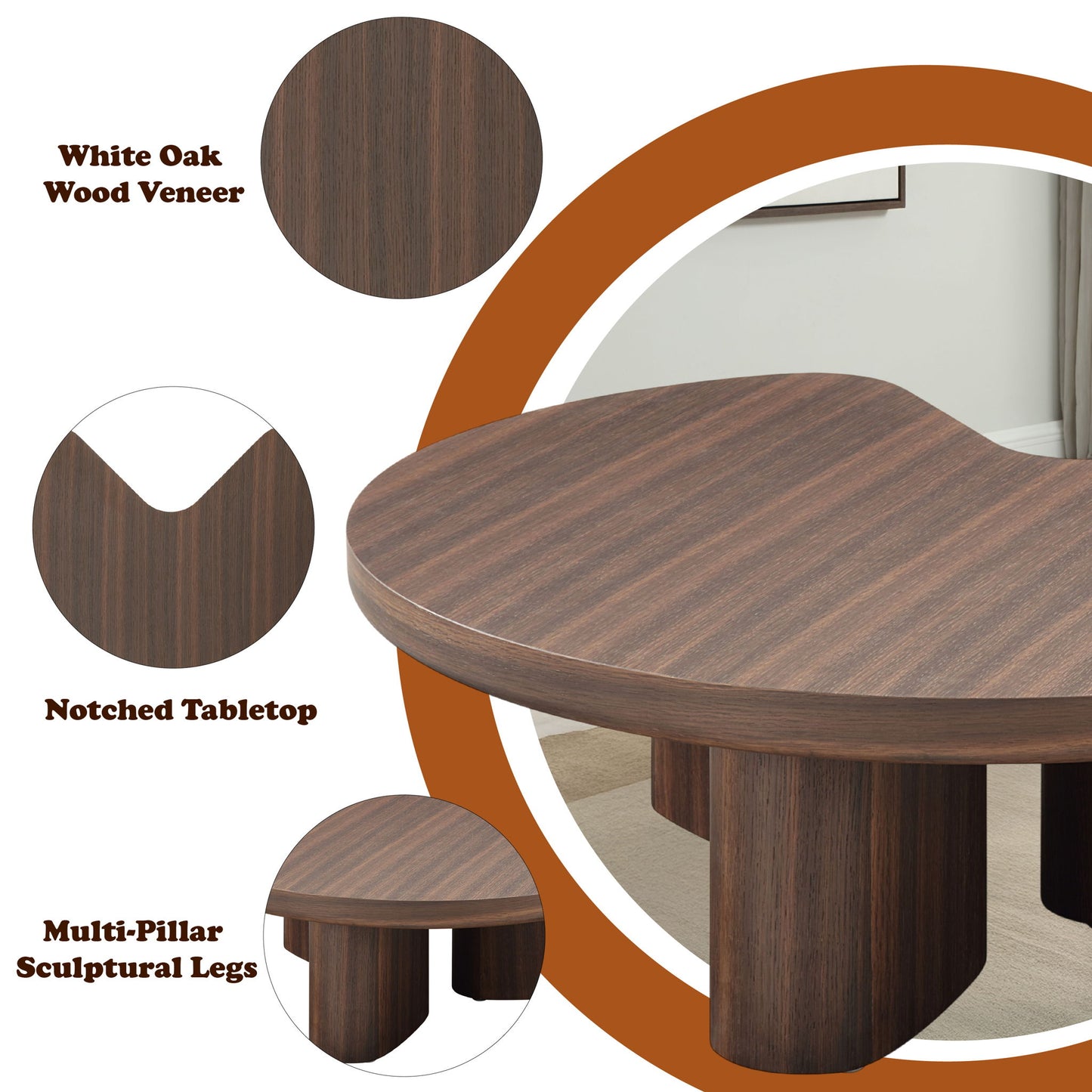 Yoab - Coffee Table - Brown Oak