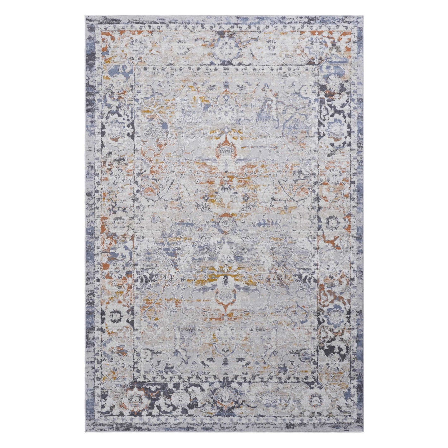 Payas - 6' X 9' Traditional Area Rug - Ivory / Gray