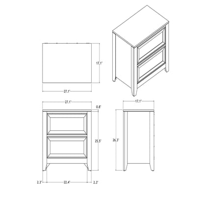 Melissa - 5 Piece Storage Bedroom Set With Padded Headboard