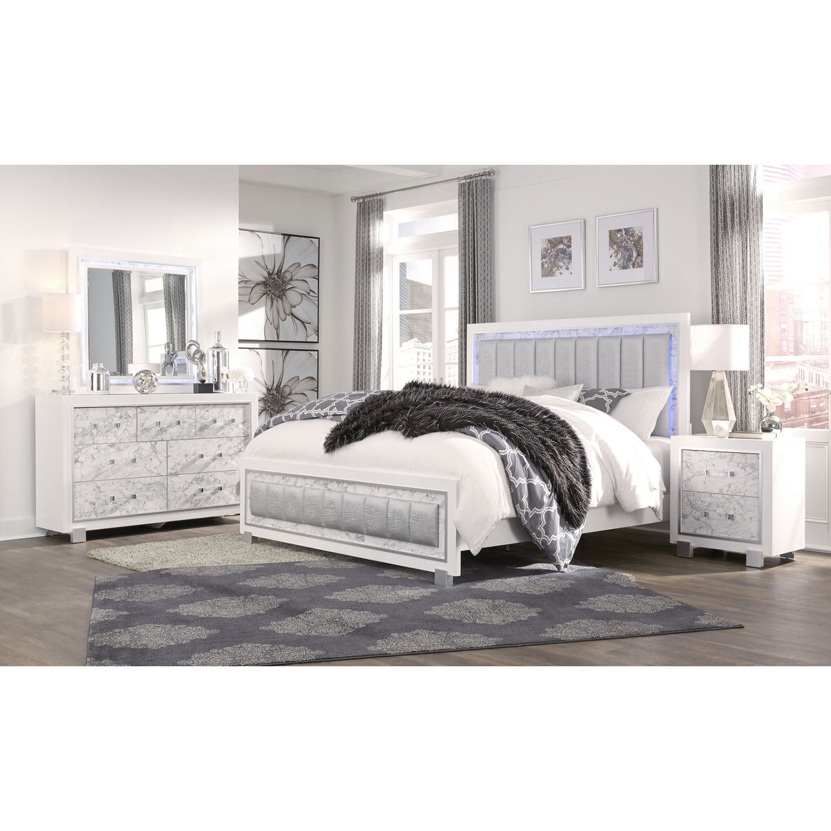 Skye - Queen Bed - White