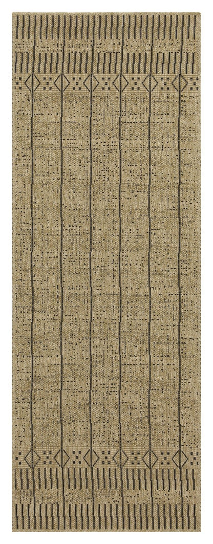 Earth - 5'3" X 7'3" Indoor, Outdoor Area Rug - Jute / Black