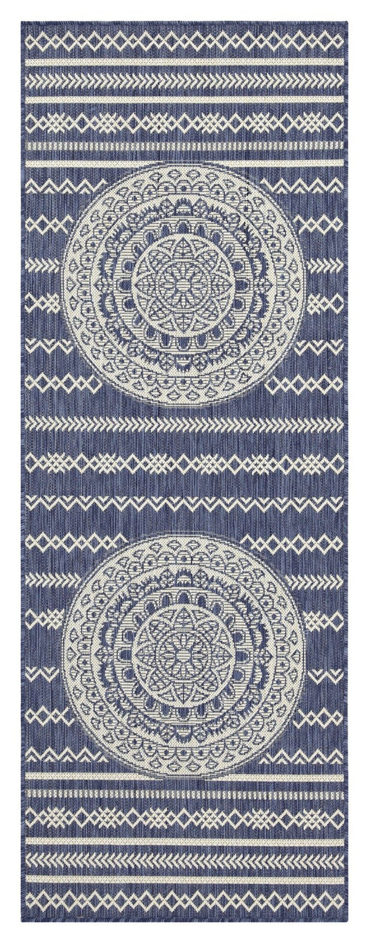 Sunshine - 5'3" X 7'3" Indoor, Outdoor Area Rug - Blue - Polypropylene