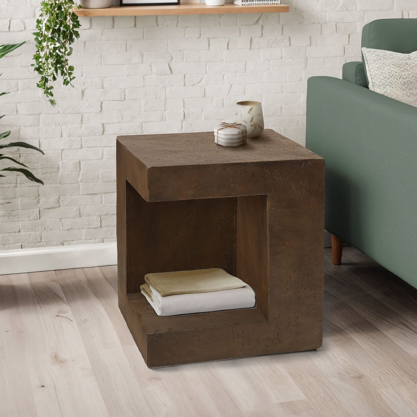Contemporary Square Accent Table Indoor / Outdoor