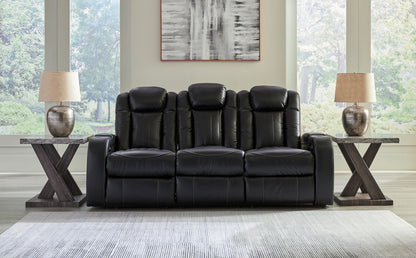 Caveman Den - Power Reclining Sofa With Adj Headrest - Midnight