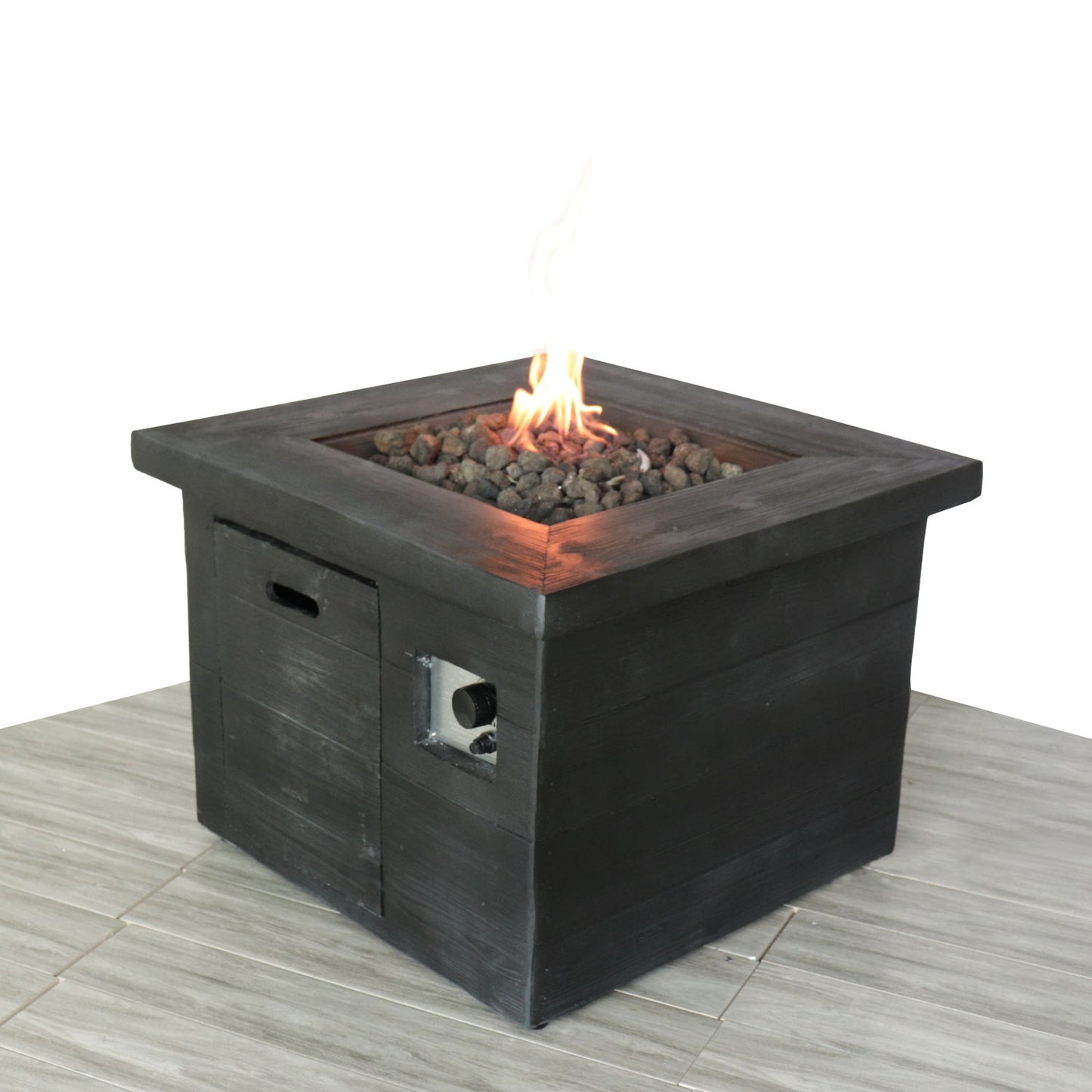 Fiber Reinforced Propane / Natural Gas Fire Pit Table - Charcoal
