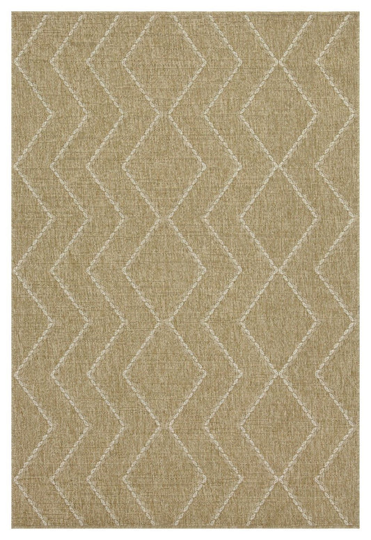 Earth - 5'3" X 7'3" Indoor, Outdoor Area Rug - Jute / White