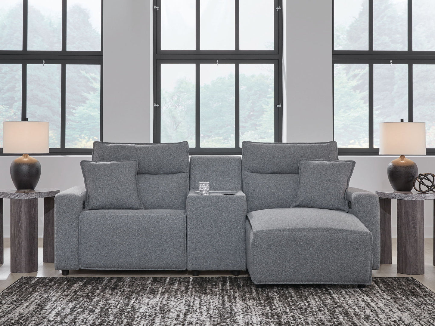 ModMax II - Salt And Pepper - Reclining Sectional