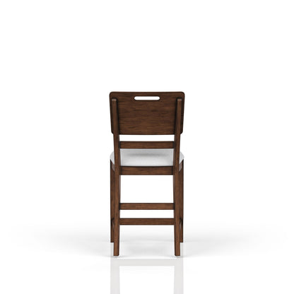 Casual Counter Stool Contrasting Upholstered Seat (Set of 2) - Brown
