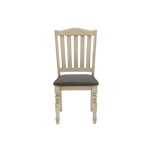 Dining Chair, Upholstered, Side, Transitional (Set of 2) - Gray