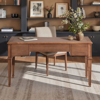 Dauphin - 3 Drawer Executive Desk - Brown