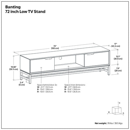 Banting - Low TV Stand - Walnut Brown