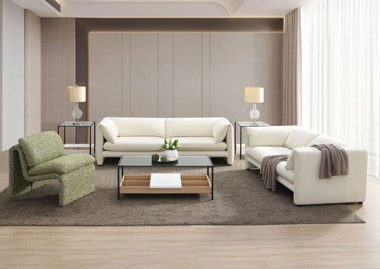 Jaeda - 3 Piece Living Room Set With Elegant Accent Chair