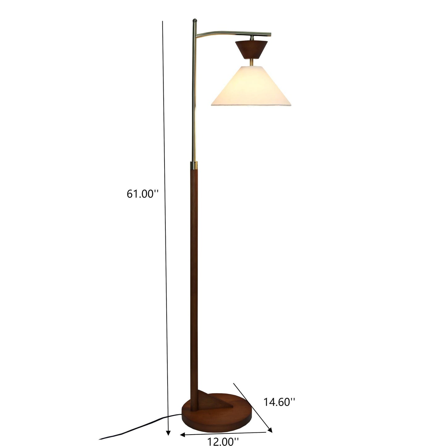 Floor Lamp, Standing Light For Living Room - Brown