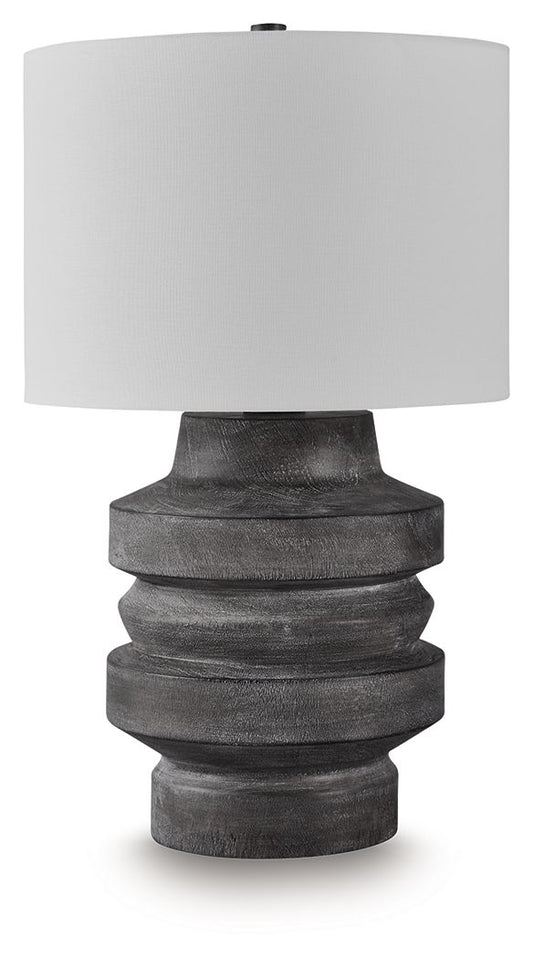Wahida - Poly Table Lamp - Distressed Black