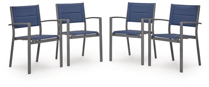 Rocky Creek - Sling Arm Chair (Set of 4) - Blue / Gray