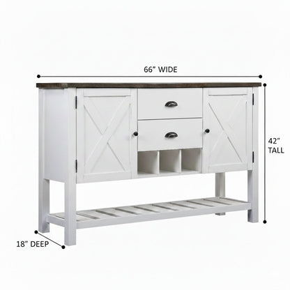 2 Drawer Server - Brown